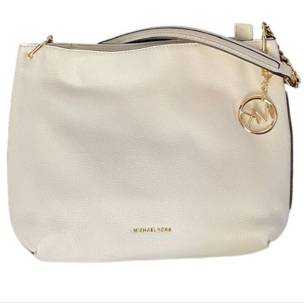 Michael Kors white hobo bag
